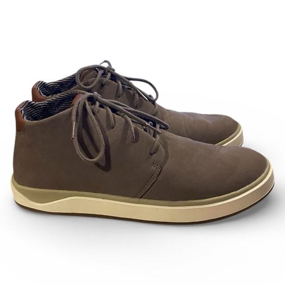 Olukai Papaku \'Ili Men\'s Chukka Boots 11.5 Tan Khaki Leather Waterproof Lace Up main image 10